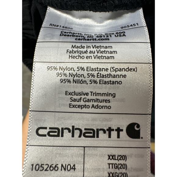 Carhartt Women's Ripstop 5 Pocket Work Short Black Size XXL - Picture 7 of 8